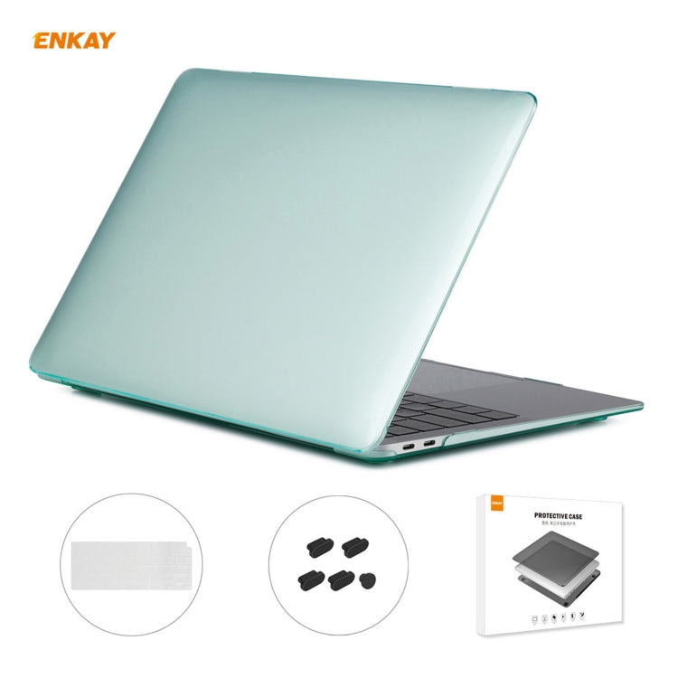 For MacBook Air 13.3 inch A2179 & A2337 2020 ENKAY 3 in 1 Crystal Laptop Protective Case + US Version TPU Keyboard Film + Anti-dust Plugs Set(Green) - free shipping - PMC Jewellery - Order now!