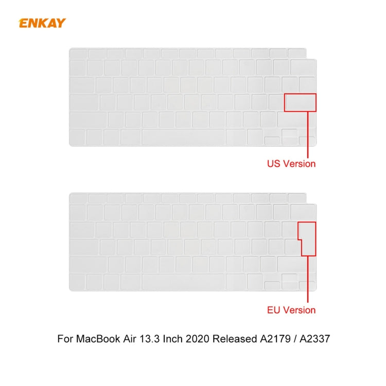 For MacBook Air 13.3 inch A2179 & A2337 2020 ENKAY 3 in 1 Crystal Laptop Protective Case + EU Version TPU Keyboard Film + Anti-dust Plugs Set(Purple) - free shipping - PMC Jewellery - Order now!