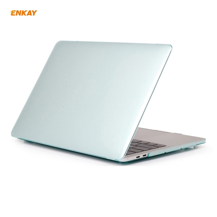 ENKAY 3 in 1 Crystal Laptop Protective Case + EU Version TPU Keyboard Film + Anti-dust Plugs Set for MacBook Pro 13.3 inch A2251 & A2289 & A2338 (with Touch Bar)(Green) - free shipping - PMC Jewellery - Order now!