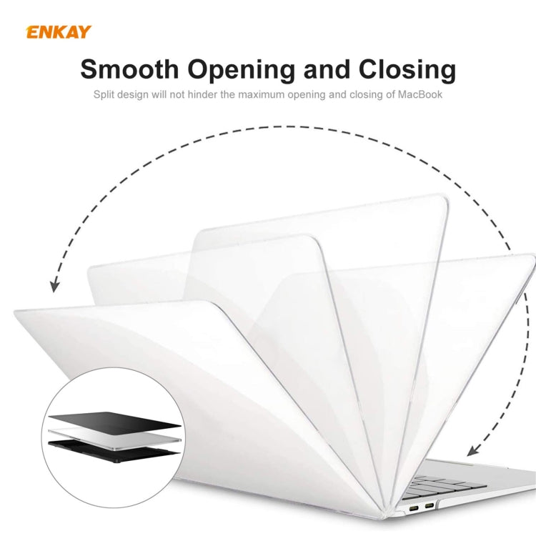 ENKAY 3 in 1 Crystal Laptop Protective Case + EU Version TPU Keyboard Film + Anti-dust Plugs Set for MacBook Pro 13.3 inch A2251 & A2289 & A2338 (with Touch Bar)(Green) - free shipping - PMC Jewellery - Order now!