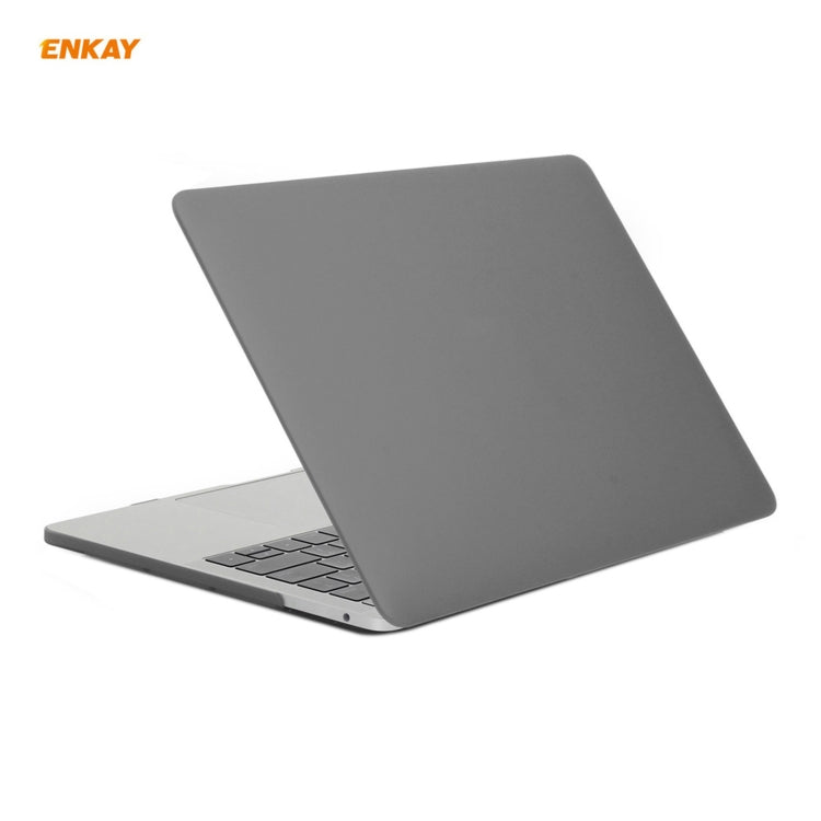ENKAY 3 in 1 Matte Laptop Protective Case + EU Version TPU Keyboard Film + Anti-dust Plugs Set for MacBook Pro 13.3 inch A2251 & A2289 & A2338 (with Touch Bar)(Grey) - free shipping - PMC Jewellery - Order now!