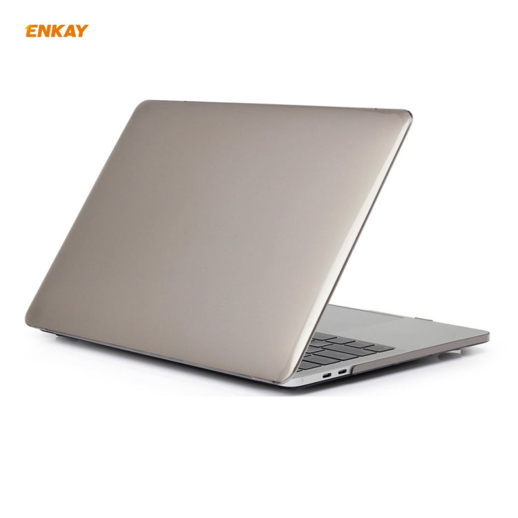 ENKAY 3 in 1 Crystal Laptop Protective Case + EU Version TPU Keyboard Film + Anti-dust Plugs Set for MacBook Pro 16 inch A2141 (with Touch Bar)(Grey) - free shipping - PMC Jewellery - Order now!