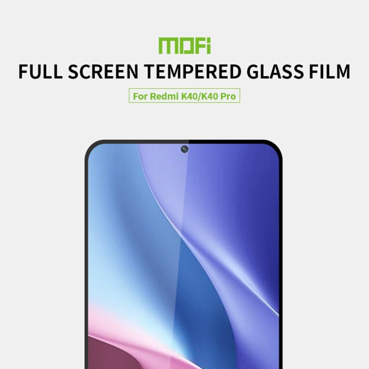 For Xiaomi Redmi K40 / K40 Pro MOFI 9H 2.5D Full Screen Tempered Glass Film(Black) -  by MOFI | Online Shopping South Africa | PMC TechLife