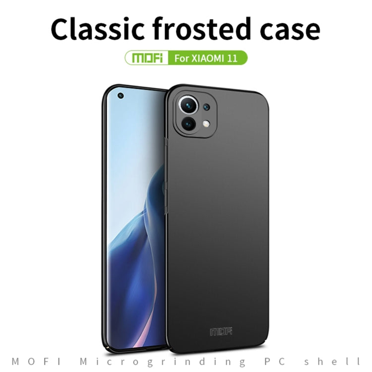 For Xiaomi Mi 11 MOFI Frosted PC Ultra-thin Hard Case(Black) - Xiaomi Cases by MOFI | Online Shopping South Africa | PMC TechLife