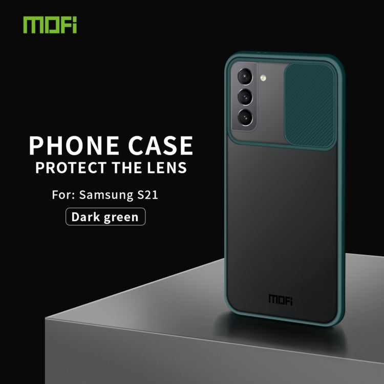 For Samsung Galaxy S21 5G MOFI Xing Dun Series Translucent Frosted PC + TPU Privacy Anti-glare Shockproof All-inclusive Protective Case(Green) - Galaxy S21 5G Cases by MOFI | Online Shopping South Africa | PMC TechLife | Buy Now Pay Later Mobicred