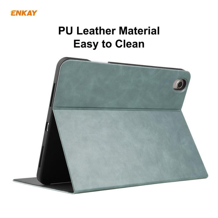 ENKAY ENK-8024 Cow Texture PU Leather + TPU Smart Case with Pen Slot foriPad Air 2022 / 2020 10.9 / iPad Pro 11 (2018)(Green) - free shipping - PMc TechLife - Order now!