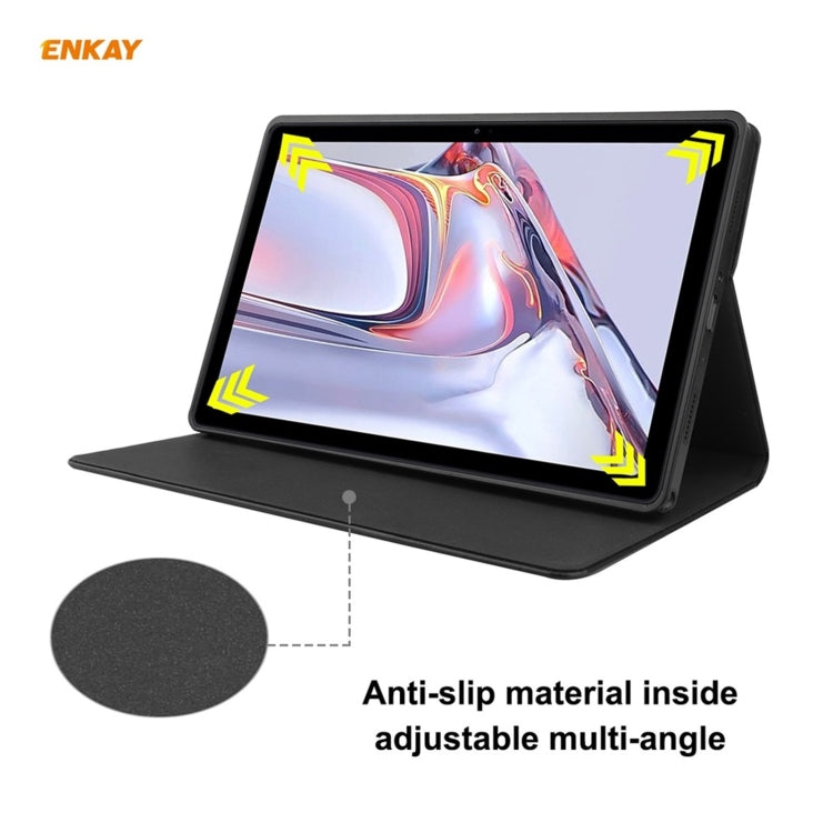 For Samsung Galaxy Tab A7 10.4 T500 / T505 2020 / 2022 ENKAY Cow Texture TPU Leather Smart Case(Black) - free shipping - PMc TechLife - Order now!
