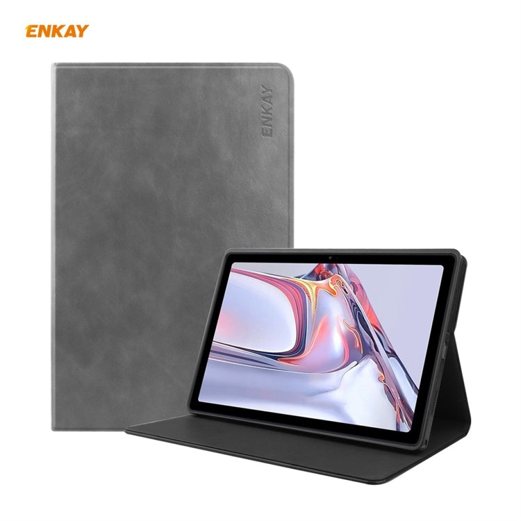 For Samsung Galaxy Tab A7 10.4 T500 / T505 2020 / 2022 ENKAY Cow Texture TPU Leather Smart Case(Grey) - free shipping - PMc TechLife - Order now!