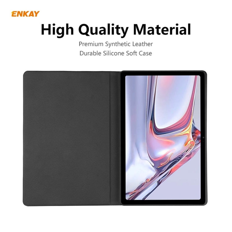 For Samsung Galaxy Tab A7 10.4 T500 / T505 2020 / 2022 ENKAY Cow Texture TPU Leather Smart Case(Dark Blue) - free shipping - PMc TechLife - Order now!