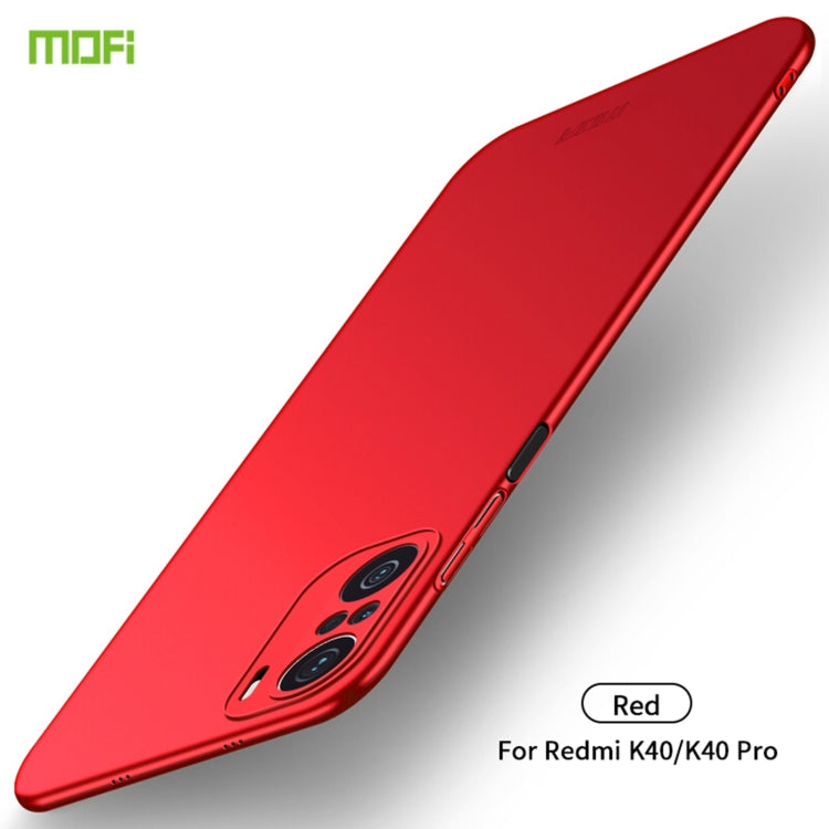 For Xiaomi Redmi K40 / K40 Pro MOFI Frosted PC Ultra-thin Hard Case(Red) - Xiaomi Cases by MOFI | Online Shopping South Africa | PMC TechLife