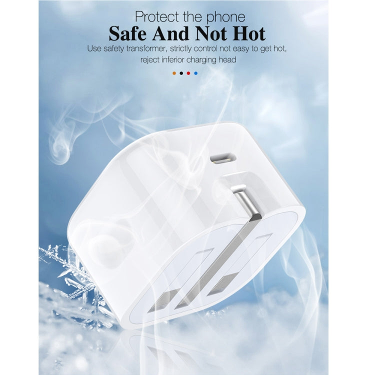 A2344 20W PD 3.0 Type-C / USB-C Folding Travel Charger + USB-C / Type-C to 8 Pin Fast Charging Data Cable Set, UK Plug, Length: 1m - free shipping - PMC Jewellery - Order now!