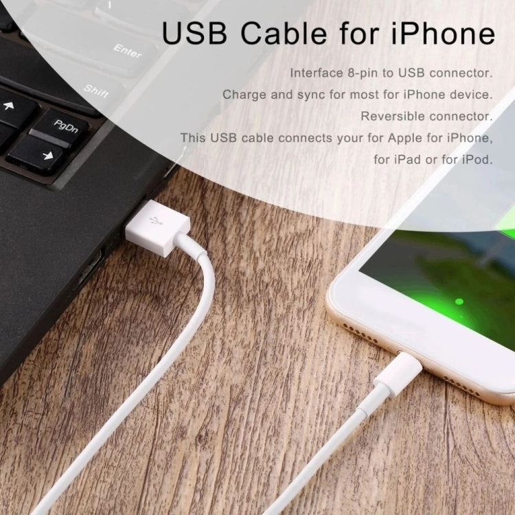 XJ-51 3A USB to 8 Pin Fast Charging Cable for iPhone 12 Series, Length: 2m - Normal Style Cable by PMC Jewellery | Online Shopping South Africa | PMC Jewellery | Buy Now Pay Later Mobicred