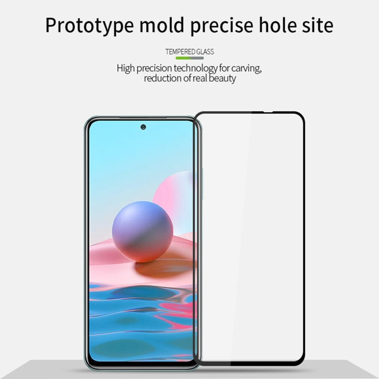 For Xiaomi Redmi Note 10 MOFI 9H 2.5D Full Screen Tempered Glass Film(Black) -  by MOFI | Online Shopping South Africa | PMC TechLife