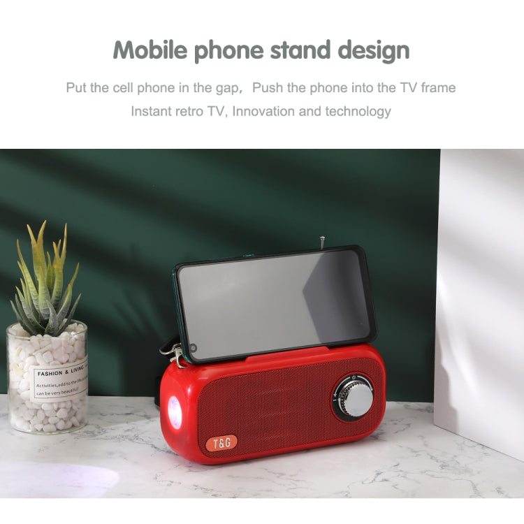 T&G TG613 TWS Solar Portable Bluetooth Speakers with LED Flashlight, Support TF Card / FM / AUX / U Disk(Dark Green) - free shipping - PMC Jewellery - Order now!