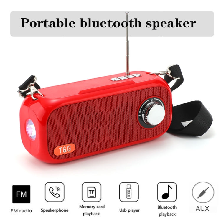 T&G TG613 TWS Solar Portable Bluetooth Speakers with LED Flashlight, Support TF Card / FM / AUX / U Disk(Dark Green) - free shipping - PMC Jewellery - Order now!