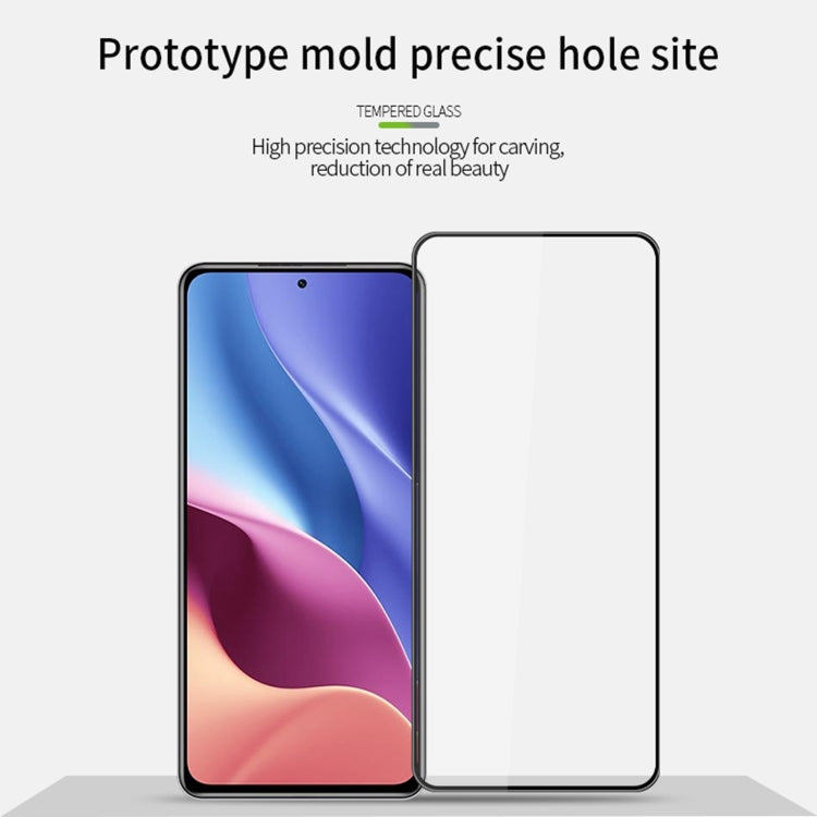 For Xiaomi Redmi K40 / K40 Pro MOFI 9H 3D Explosion-proof Curved Screen Tempered Glass Film(Black) -  by MOFI | Online Shopping South Africa | PMC TechLife | Buy Now Pay Later Mobicred