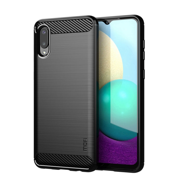 For Samsung Galaxy A02 / M02 MOFI Gentleness Series Brushed Texture Carbon Fiber Soft TPU Case(Black) - Galaxy Phone Cases by MOFI | Online Shopping South Africa | PMC TechLife | Buy Now Pay Later Mobicred