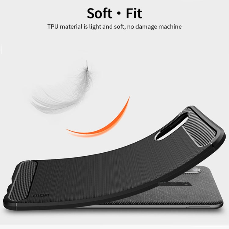 For Samsung Galaxy A02 / M02 MOFI Gentleness Series Brushed Texture Carbon Fiber Soft TPU Case(Blue) - Galaxy Phone Cases by MOFI | Online Shopping South Africa | PMC TechLife