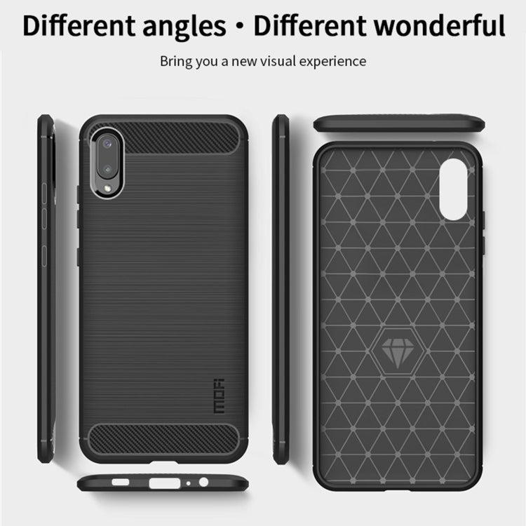 For Samsung Galaxy A02 / M02 MOFI Gentleness Series Brushed Texture Carbon Fiber Soft TPU Case(Grey) - Galaxy Phone Cases by MOFI | Online Shopping South Africa | PMC TechLife