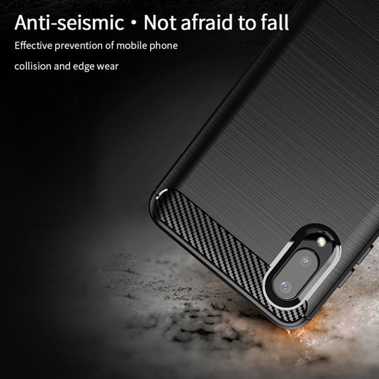 For Samsung Galaxy A02 / M02 MOFI Gentleness Series Brushed Texture Carbon Fiber Soft TPU Case(Red) - Galaxy Phone Cases by MOFI | Online Shopping South Africa | PMC TechLife