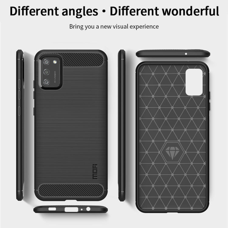 For Samsung Galaxy A02s/M02s/F02s(EU Version) MOFI Gentleness Series Brushed Texture Carbon Fiber Soft TPU Case(Grey) - Galaxy Phone Cases by MOFI | Online Shopping South Africa | PMC TechLife