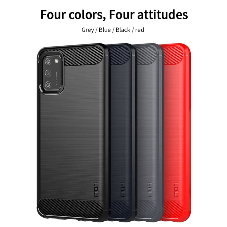 For Samsung Galaxy A02s/M02s/F02s(US Version) MOFI Gentleness Series Brushed Texture Carbon Fiber Soft TPU Case(Black) - Galaxy Phone Cases by MOFI | Online Shopping South Africa | PMC TechLife | Buy Now Pay Later Mobicred