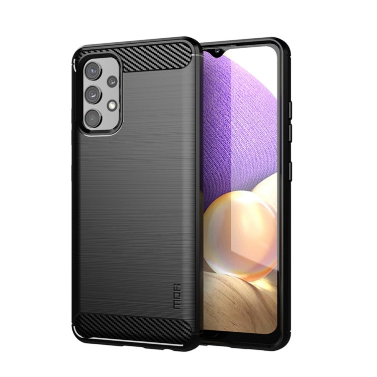 For Samsung Galaxy A32 4G(EU Version) MOFI Gentleness Series Brushed Texture Carbon Fiber Soft TPU Case(Black) - Galaxy Phone Cases by MOFI | Online Shopping South Africa | PMC TechLife