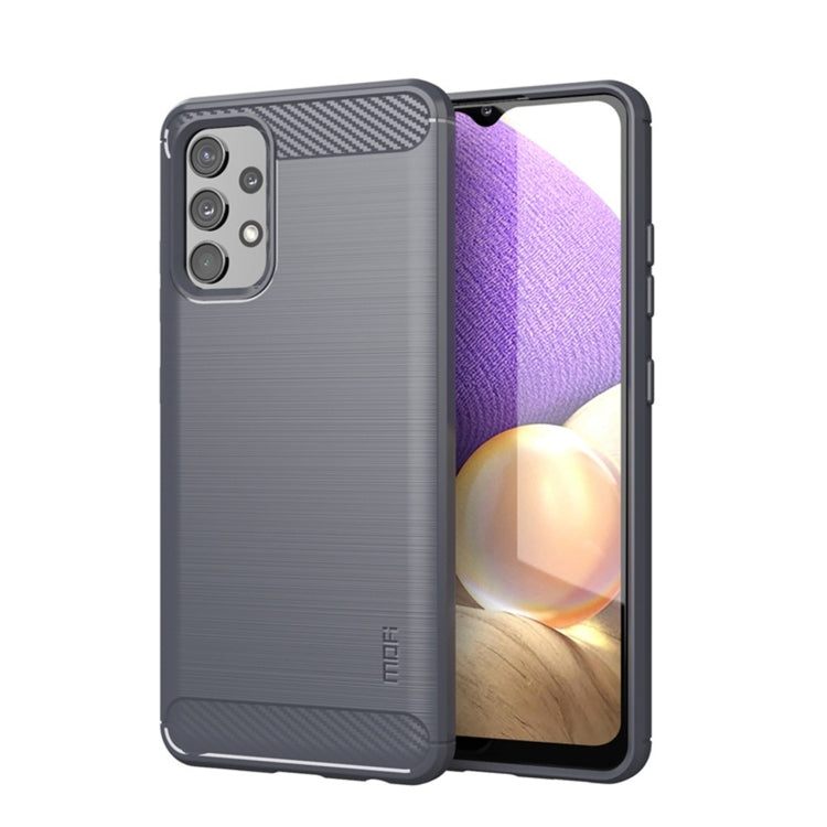 For Samsung Galaxy A32 4G(US Version) MOFI Gentleness Series Brushed Texture Carbon Fiber Soft TPU Case(Grey) - Galaxy Phone Cases by MOFI | Online Shopping South Africa | PMC TechLife
