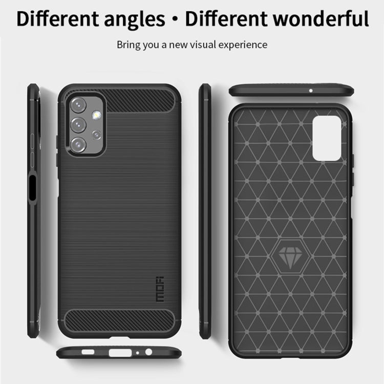 For Samsung Galaxy A32 5G MOFI Gentleness Series Brushed Texture Carbon Fiber Soft TPU Case(Black) - Galaxy Phone Cases by MOFI | Online Shopping South Africa | PMC TechLife | Buy Now Pay Later Mobicred