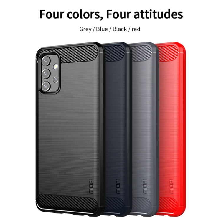 For Samsung Galaxy A32 5G MOFI Gentleness Series Brushed Texture Carbon Fiber Soft TPU Case(Black) - Galaxy Phone Cases by MOFI | Online Shopping South Africa | PMC TechLife | Buy Now Pay Later Mobicred