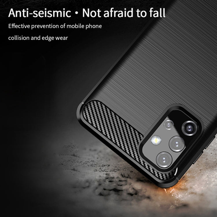 For Samsung Galaxy A32 5G MOFI Gentleness Series Brushed Texture Carbon Fiber Soft TPU Case(Blue) - Galaxy Phone Cases by MOFI | Online Shopping South Africa | PMC TechLife