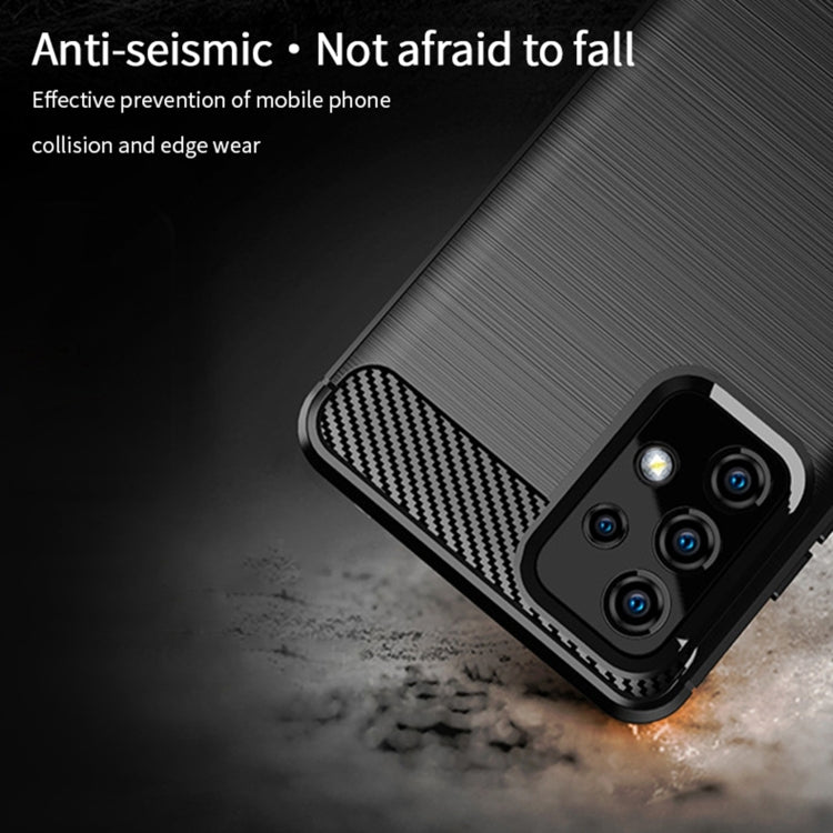 For Samsung Galaxy A52 5G/4G MOFI Gentleness Series Brushed Texture Carbon Fiber Soft TPU Case(Red) - Galaxy Phone Cases by MOFI | Online Shopping South Africa | PMC TechLife | Buy Now Pay Later Mobicred
