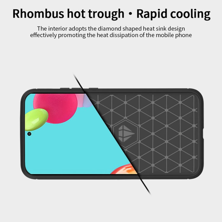 For Samsung Galaxy A52 5G/4G MOFI Gentleness Series Brushed Texture Carbon Fiber Soft TPU Case(Red) - Galaxy Phone Cases by MOFI | Online Shopping South Africa | PMC TechLife | Buy Now Pay Later Mobicred