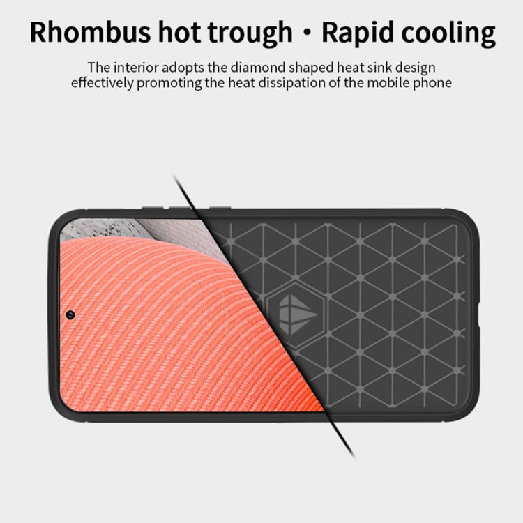 For Samsung Galaxy A72 5G/4G MOFI Gentleness Series Brushed Texture Carbon Fiber Soft TPU Case(Blue) - Galaxy Phone Cases by MOFI | Online Shopping South Africa | PMC TechLife