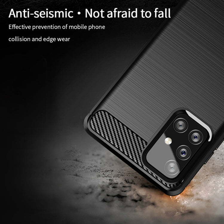 For Samsung Galaxy A72 5G/4G MOFI Gentleness Series Brushed Texture Carbon Fiber Soft TPU Case(Grey) - Galaxy Phone Cases by MOFI | Online Shopping South Africa | PMC TechLife | Buy Now Pay Later Mobicred