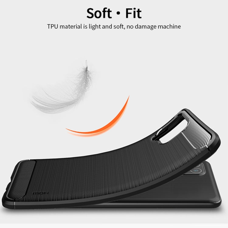 For Samsung Galaxy F62 / M62 MOFI Gentleness Series Brushed Texture Carbon Fiber Soft TPU Case(Blue) - Galaxy Phone Cases by MOFI | Online Shopping South Africa | PMC TechLife