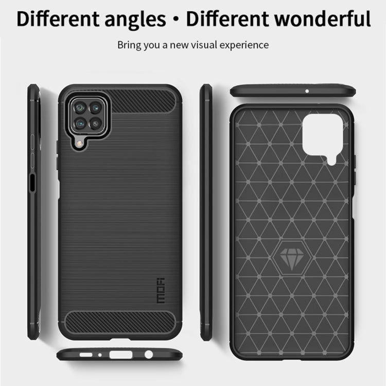 For Samsung Galaxy F62 / M62 MOFI Gentleness Series Brushed Texture Carbon Fiber Soft TPU Case(Blue) - Galaxy Phone Cases by MOFI | Online Shopping South Africa | PMC TechLife