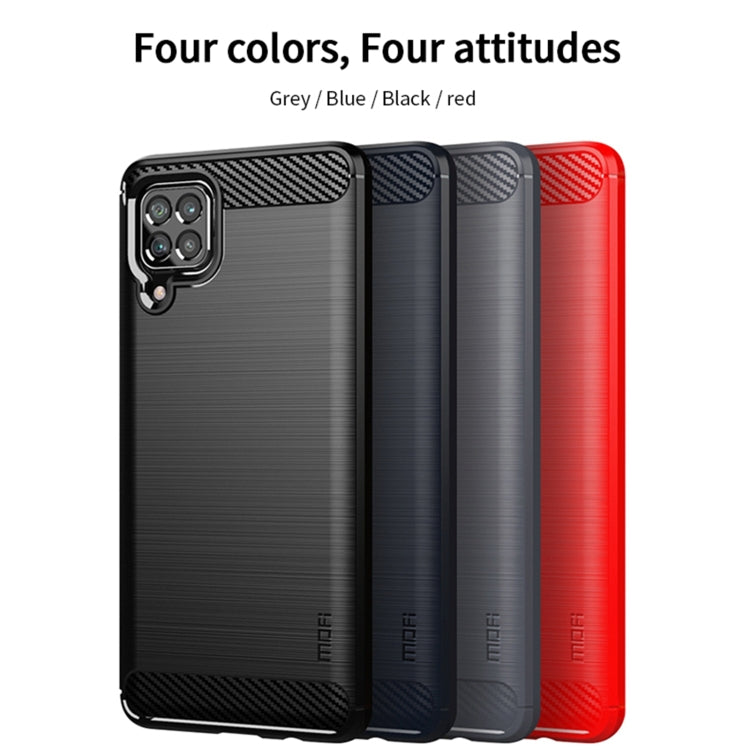 For Samsung Galaxy F62 / M62 MOFI Gentleness Series Brushed Texture Carbon Fiber Soft TPU Case(Blue) - Galaxy Phone Cases by MOFI | Online Shopping South Africa | PMC TechLife