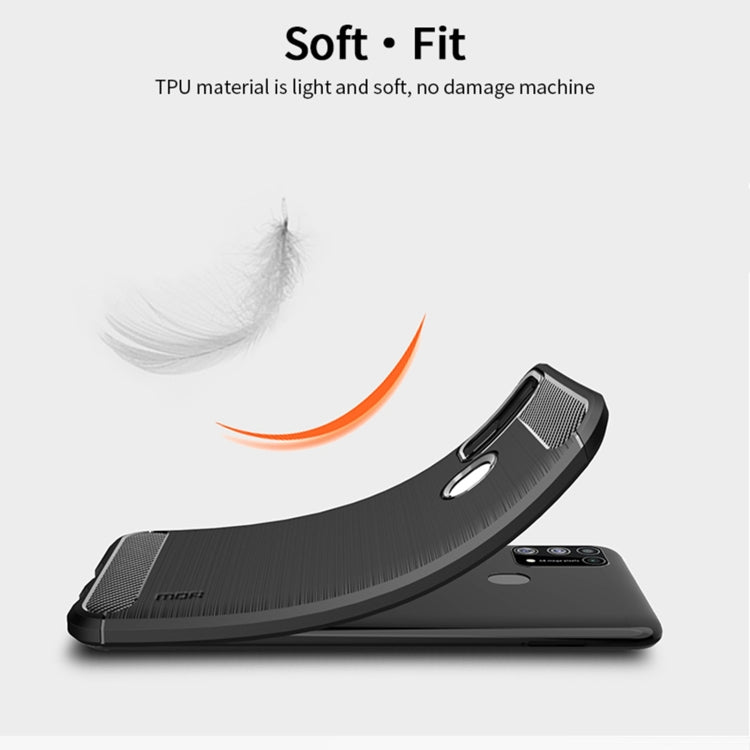 For Samsung Galaxy M31/ F41/ M21s/ M31 Prime MOFI Gentleness Series Brushed Texture Carbon Fiber Soft TPU Case(Black) - free shipping - PMC TechLife - Order now!