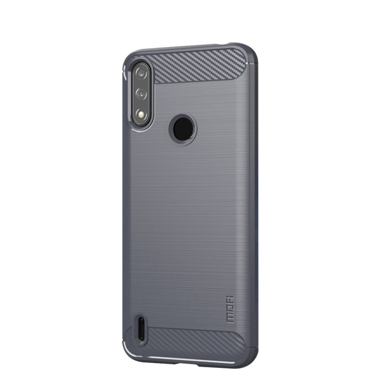 For Motorola Moto E7 Power MOFI Gentleness Series Brushed Texture Carbon Fiber Soft TPU Case(Gray) - Motorola Cases by MOFI | Online Shopping South Africa | PMC TechLife | Buy Now Pay Later Mobicred