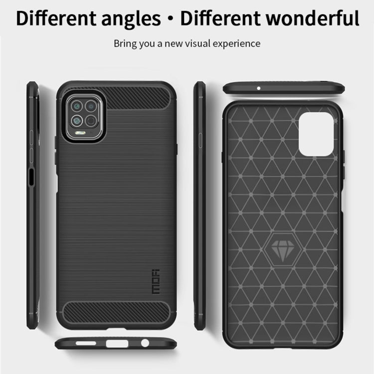 For Motorola Moto Edge S MOFI Gentleness Series Brushed Texture Carbon Fiber Soft TPU Case(Blue) - Motorola Cases by MOFI | Online Shopping South Africa | PMC TechLife | Buy Now Pay Later Mobicred