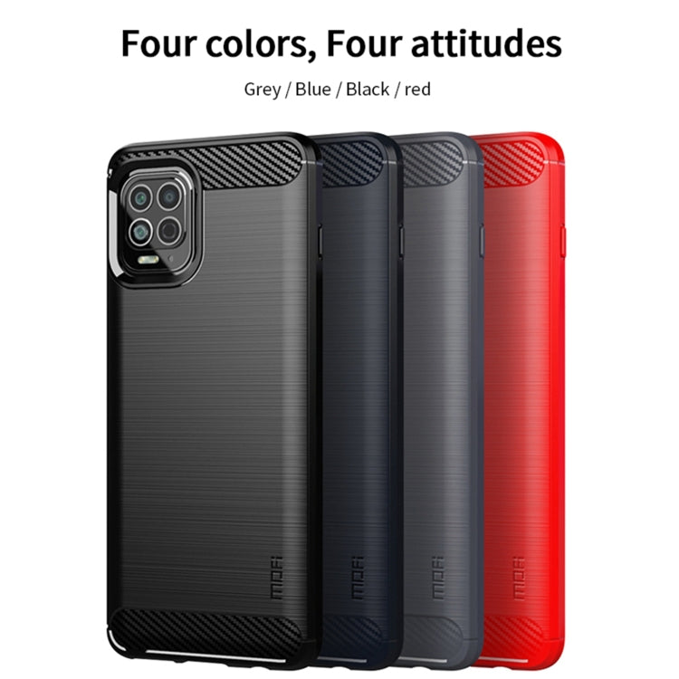 For Motorola Moto Edge S MOFI Gentleness Series Brushed Texture Carbon Fiber Soft TPU Case(Red) - Motorola Cases by MOFI | Online Shopping South Africa | PMC TechLife | Buy Now Pay Later Mobicred