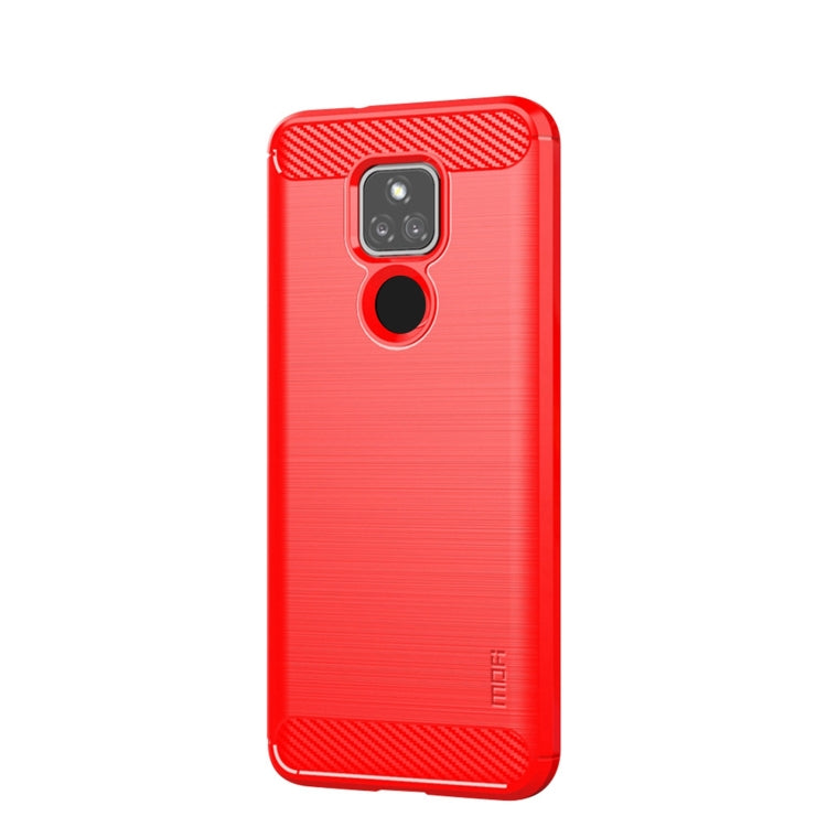 For Motorola Moto G Play 2021 MOFI Gentleness Series Brushed Texture Carbon Fiber Soft TPU Case(Red) - Motorola Cases by MOFI | Online Shopping South Africa | PMC TechLife | Buy Now Pay Later Mobicred