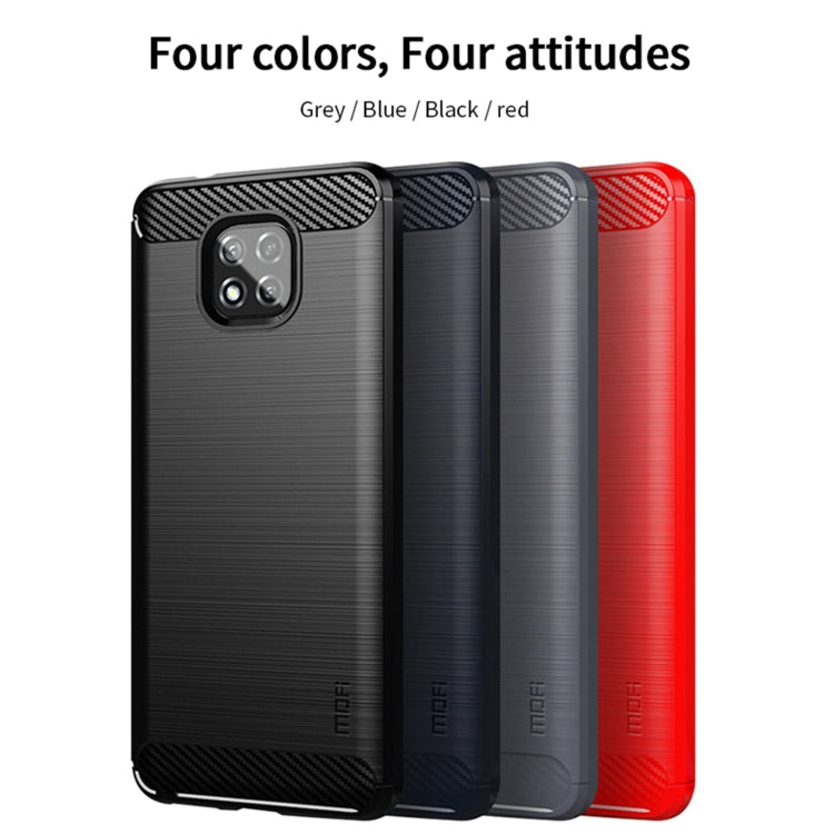 For Motorola Moto G Power 2021 MOFI Gentleness Series Brushed Texture Carbon Fiber Soft TPU Case(Gray) - Motorola Cases by MOFI | Online Shopping South Africa | PMC TechLife