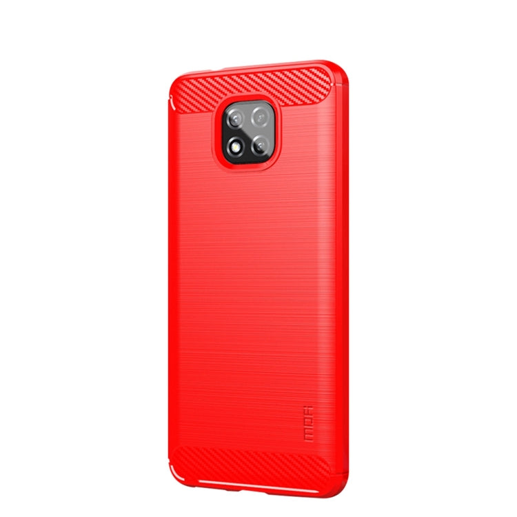 For Motorola Moto G Power 2021 MOFI Gentleness Series Brushed Texture Carbon Fiber Soft TPU Case(Red) - Motorola Cases by MOFI | Online Shopping South Africa | PMC TechLife