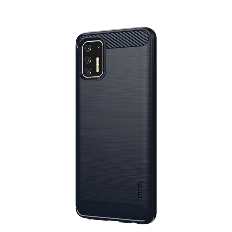 For Motorola Moto G Stylus 2021 MOFI Gentleness Series Brushed Texture Carbon Fiber Soft TPU Case(Blue) - free shipping - PMC TechLife - Order now!