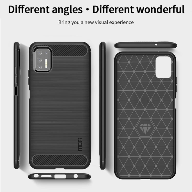 For Motorola Moto G Stylus 2021 MOFI Gentleness Series Brushed Texture Carbon Fiber Soft TPU Case(Gray) - Motorola Cases by MOFI | Online Shopping South Africa | PMC TechLife