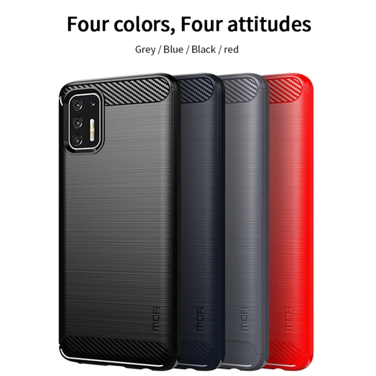 For Motorola Moto G Stylus 2021 MOFI Gentleness Series Brushed Texture Carbon Fiber Soft TPU Case(Gray) - Motorola Cases by MOFI | Online Shopping South Africa | PMC TechLife