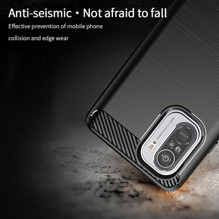 For Xiaomi Redmi K40 / K40 Pro / K40 Pro+ / Poco F3 MOFI Gentleness Series Brushed Texture Carbon Fiber Soft TPU Case(Black) - Xiaomi Cases by MOFI | Online Shopping South Africa | PMC TechLife