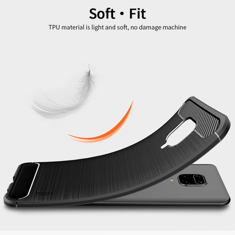 For Xiaomi Redmi Note 9s / Note 9 Pro / Note 9 Pro Max / Foco M2 Pro MOFI Gentleness Series Brushed Texture Carbon Fiber Soft TPU Case(Blue) - Xiaomi Cases by MOFI | Online Shopping South Africa | PMC TechLife | Buy Now Pay Later Mobicred